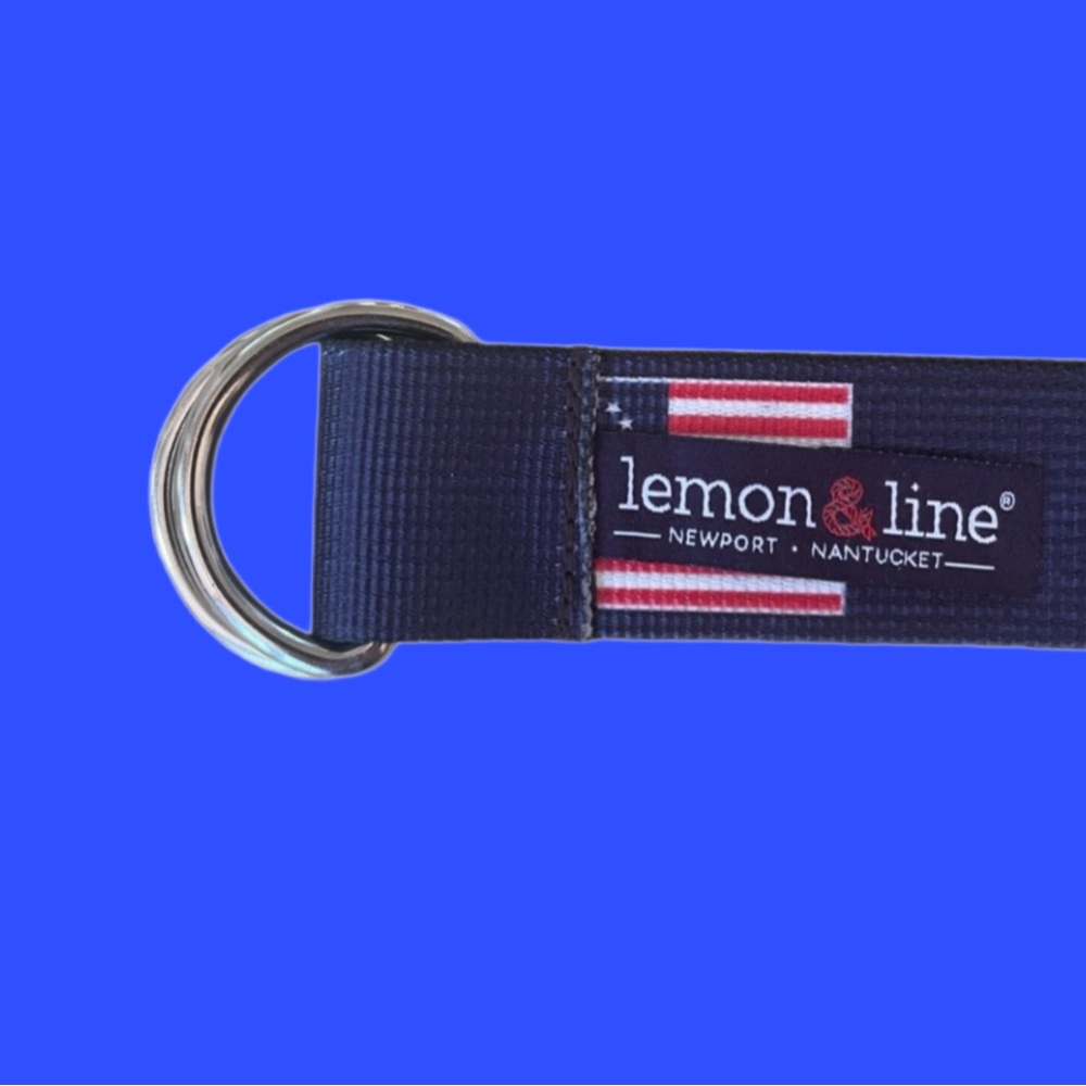 Lemon & Line, D Ring belt, Nautical Stars And Stripes. Fits to 34” waist.